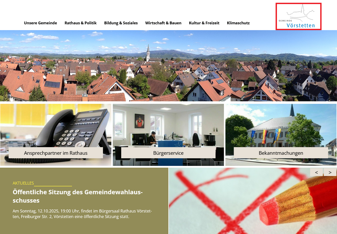 Knopf zur Startseite