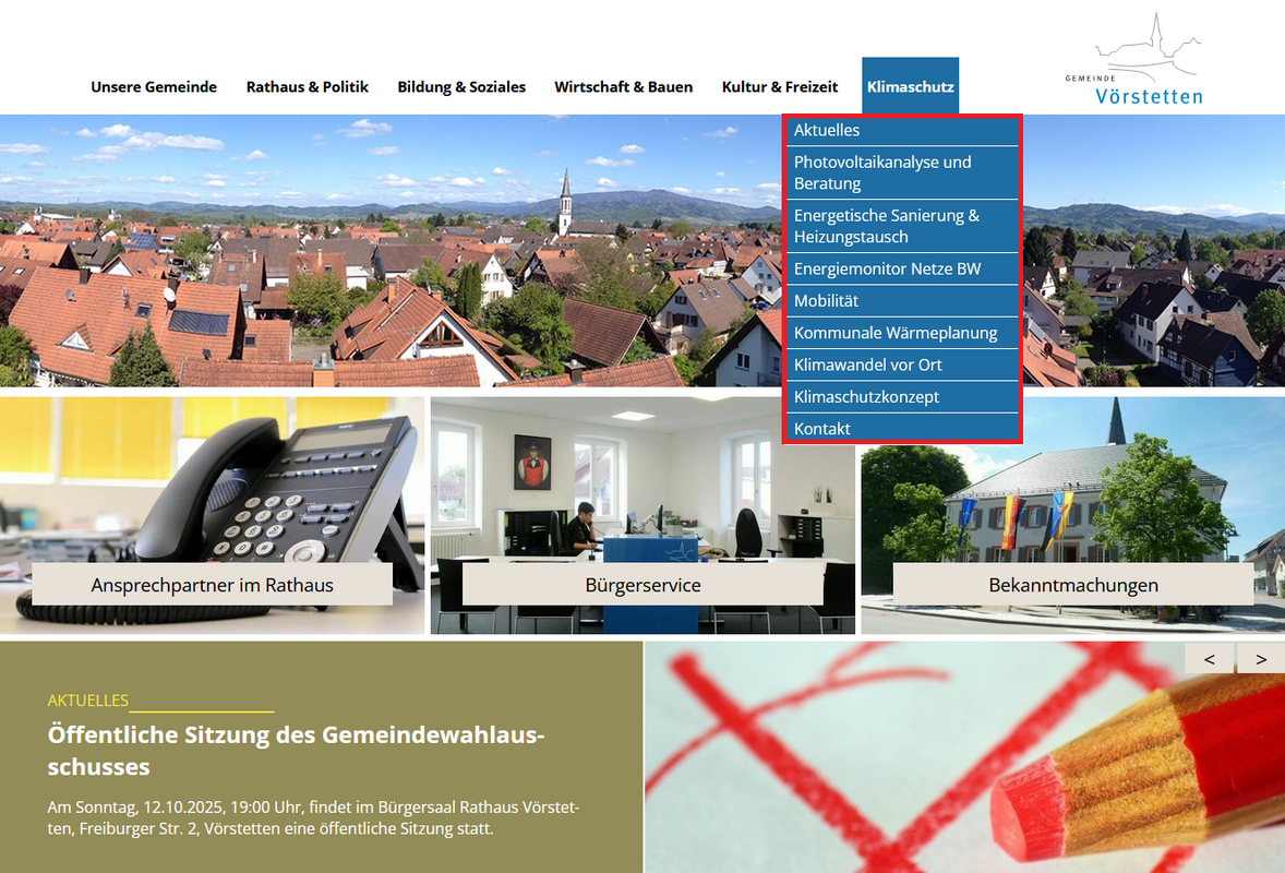 Informationen zum Klimaschutz