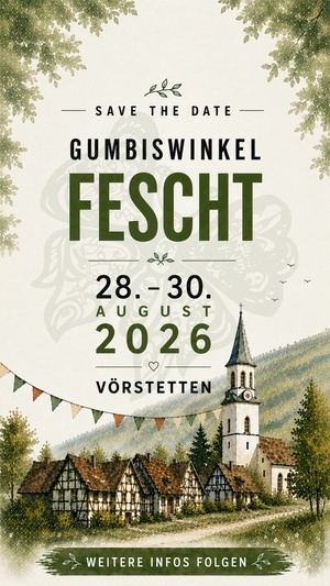 Plakat Save the Date - Gumbiswinkel-Fescht 2026 