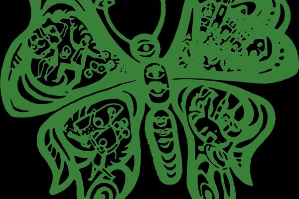 Logo Gumbiswinkelfest - gr&uuml;ner Schmetterling