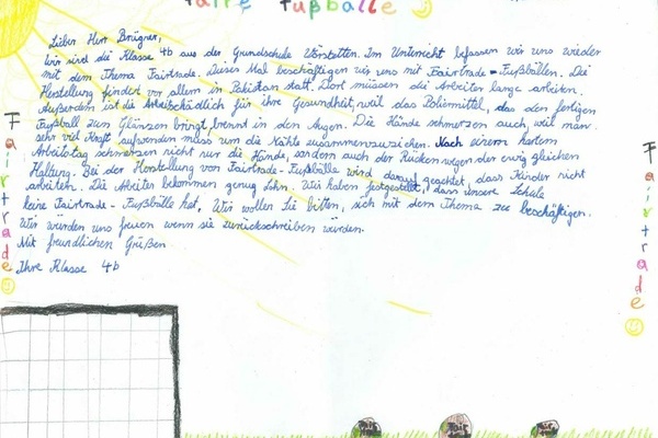 Brief der 4.Klassen Brief der 4.Klassen